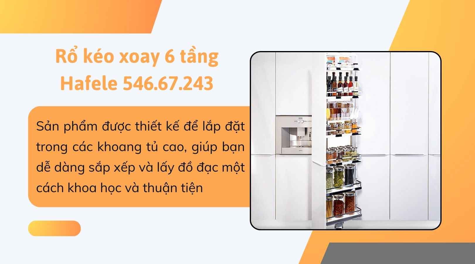 Rổ kéo xoay 6 tầng Hafele 546.67.243