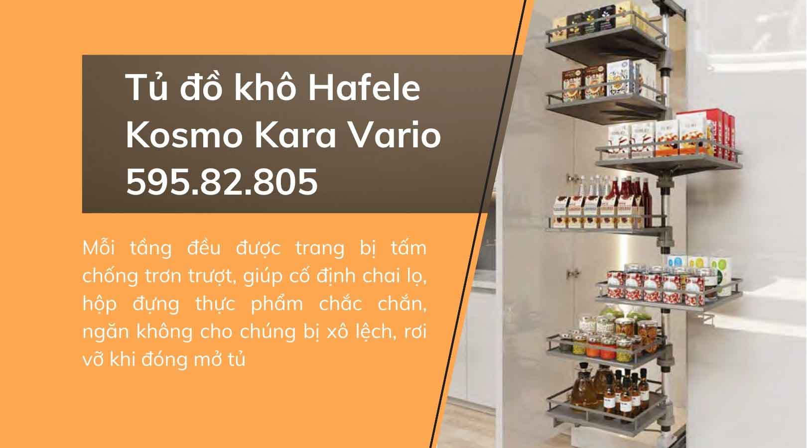 Tính năng hiện đại, tiện lợi của tủ đồ khô Hafele Kosmo Kara Vario 595.82.805