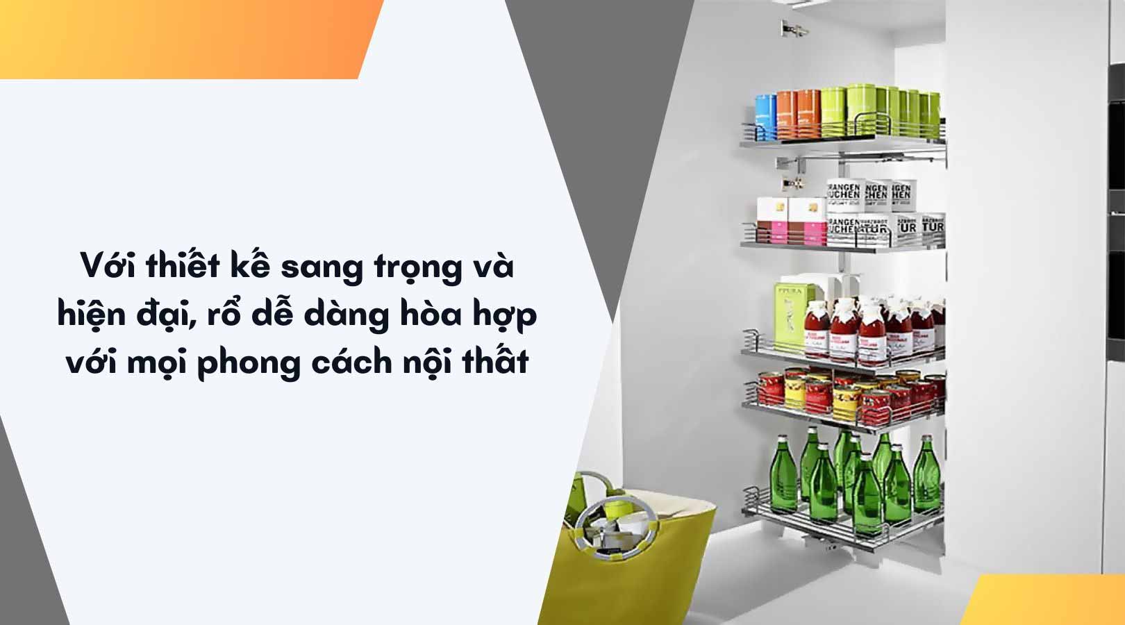 Thiết kế của rổ kéo 5 tầng Hafele 549.77.954