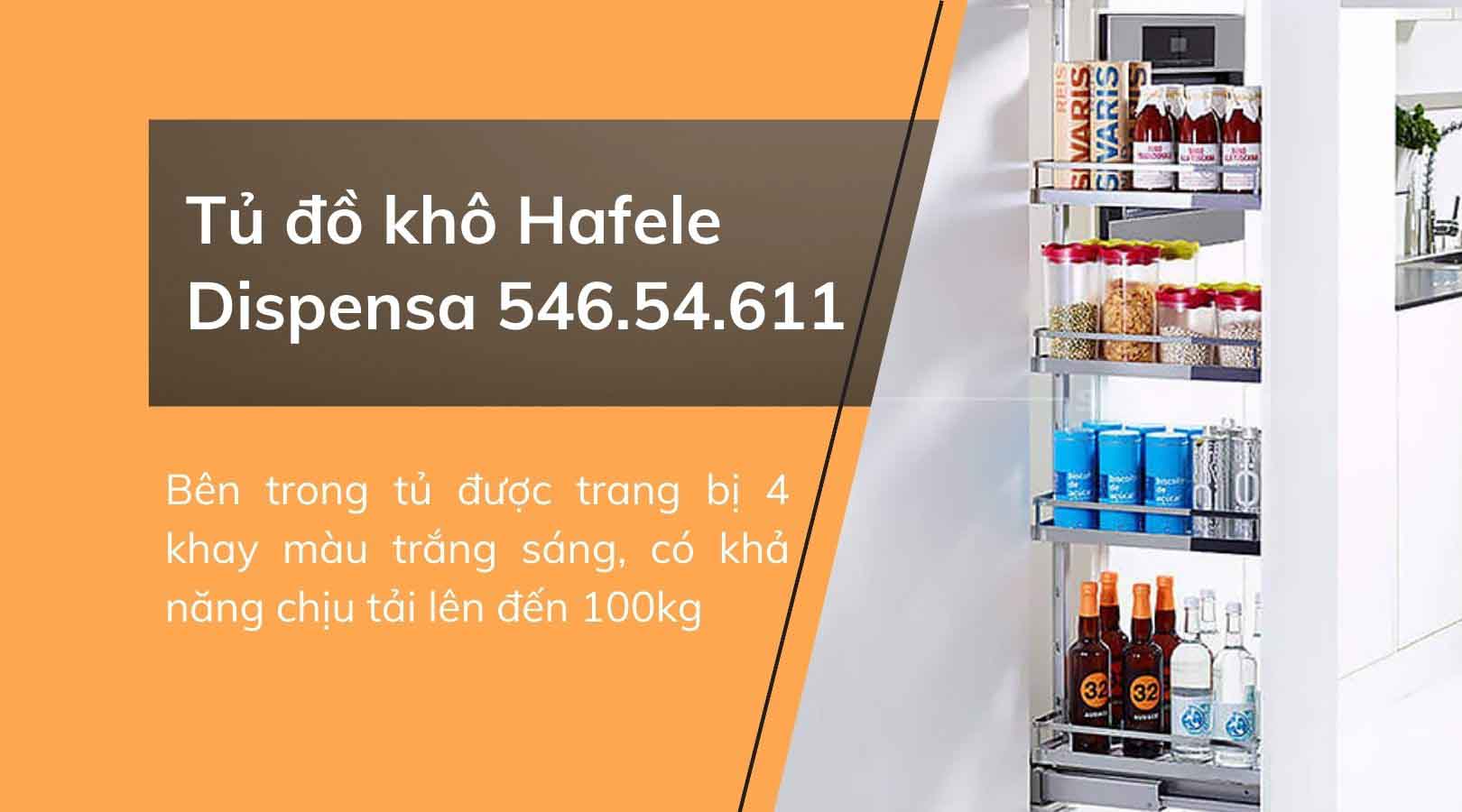 Lợi ích nổi bật khi sử dụng tủ đồ khô Hafele Dispensa Hafele 546.54.611