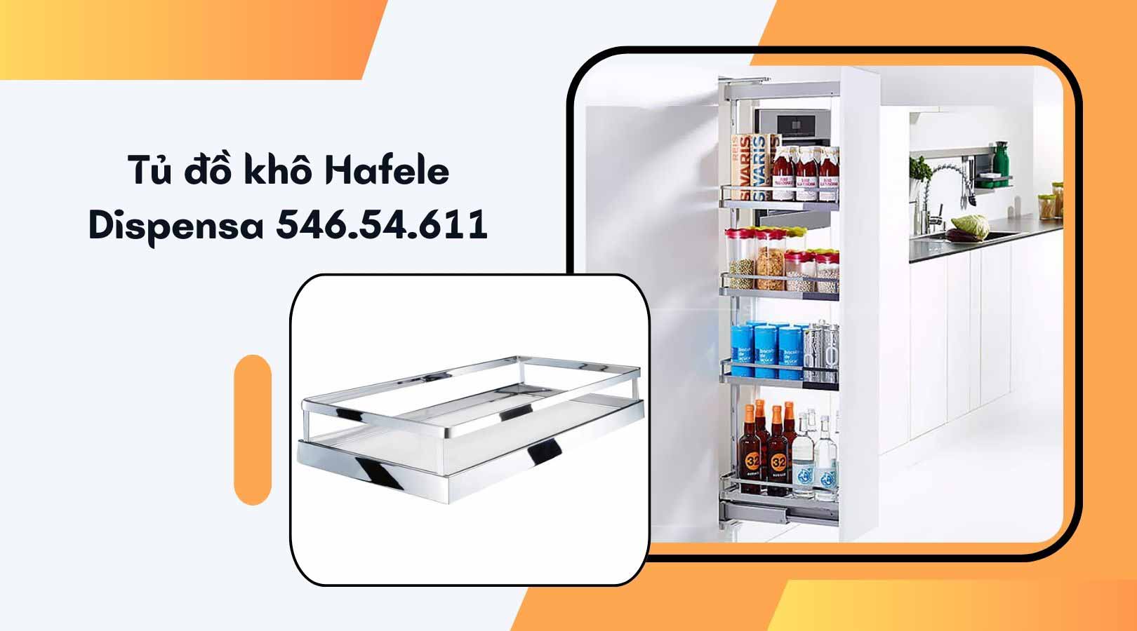 Thiết kế của tủ đồ khô Hafele Dispensa Hafele 546.54.611