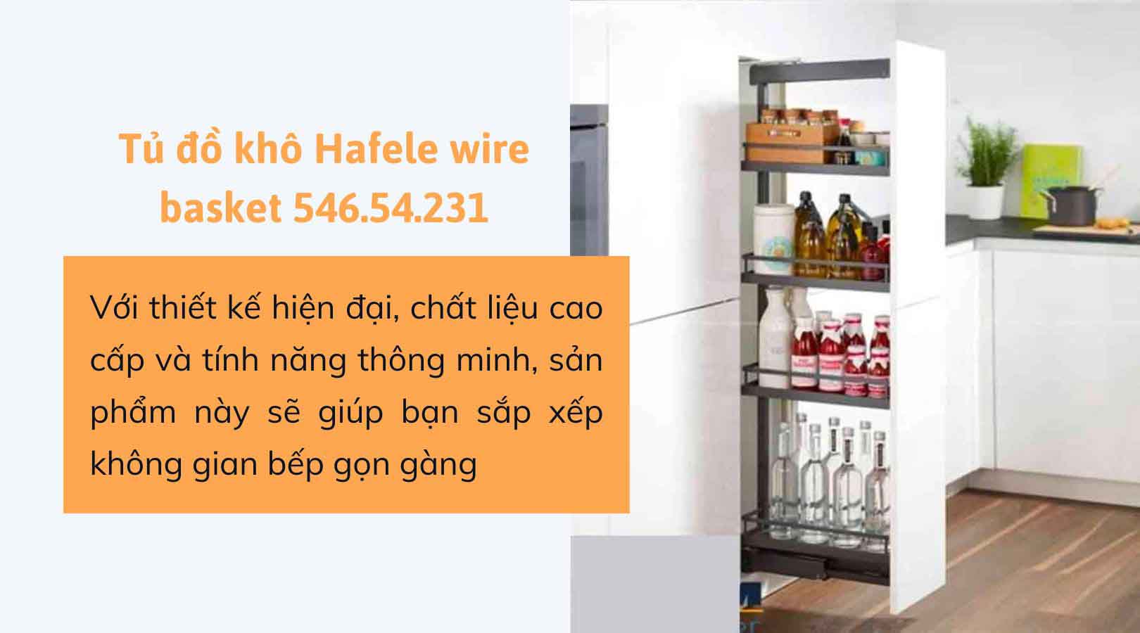 Tủ đồ khô Hafele Wire basket 546.54.231