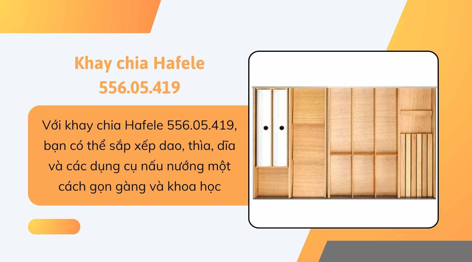 Thông tin sản phẩm khay chia Hafele 556.05.419
