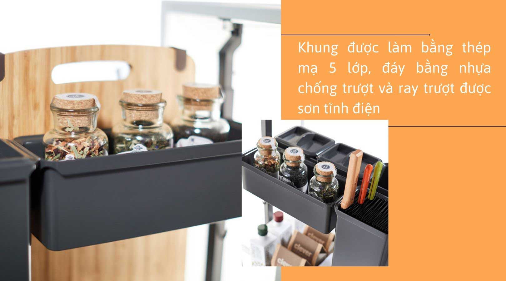 Tính năng nổi bật của bộ rổ kéo gắn cánh Hafele 545.11.962