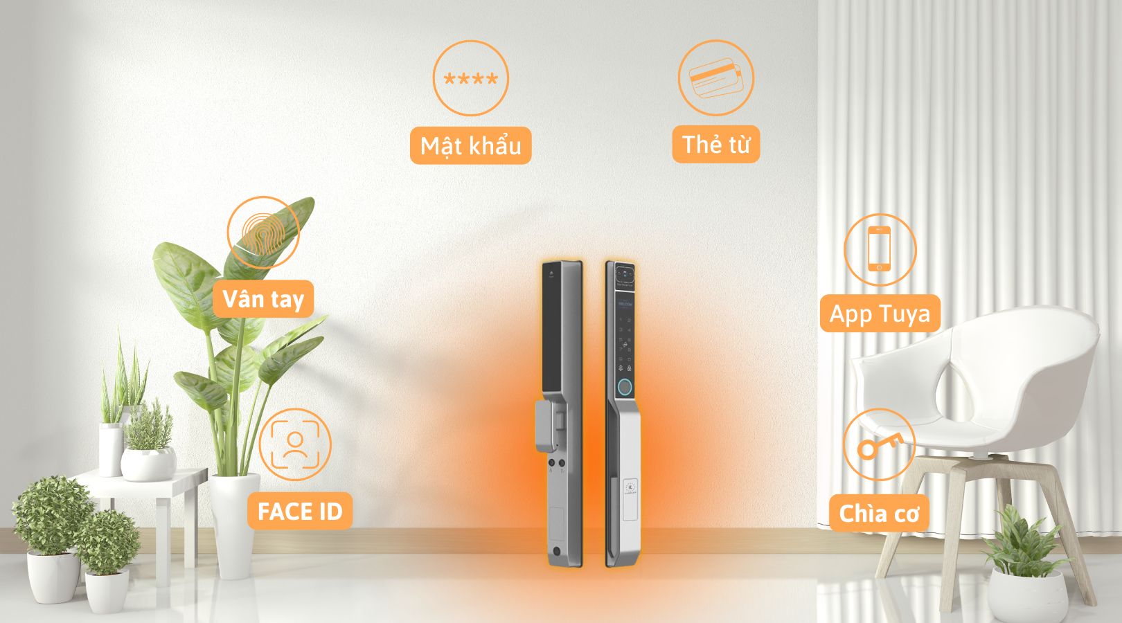 đa dạng phương thức mở khóa vân tay Kassler KL-599 VF Face ID - khoavantaychinhhang.com