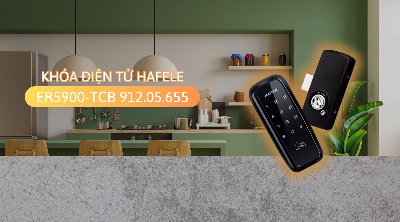 Khóa điện tử Hafele ER5900-TCB 912.05.655 (Cửa kính)