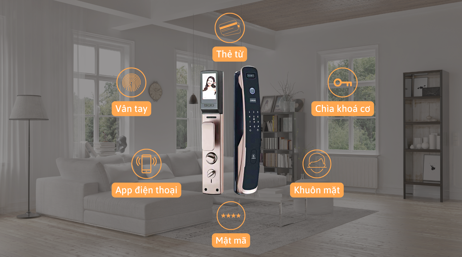 Phương thức mở khóa của Kassler KL-878F APP