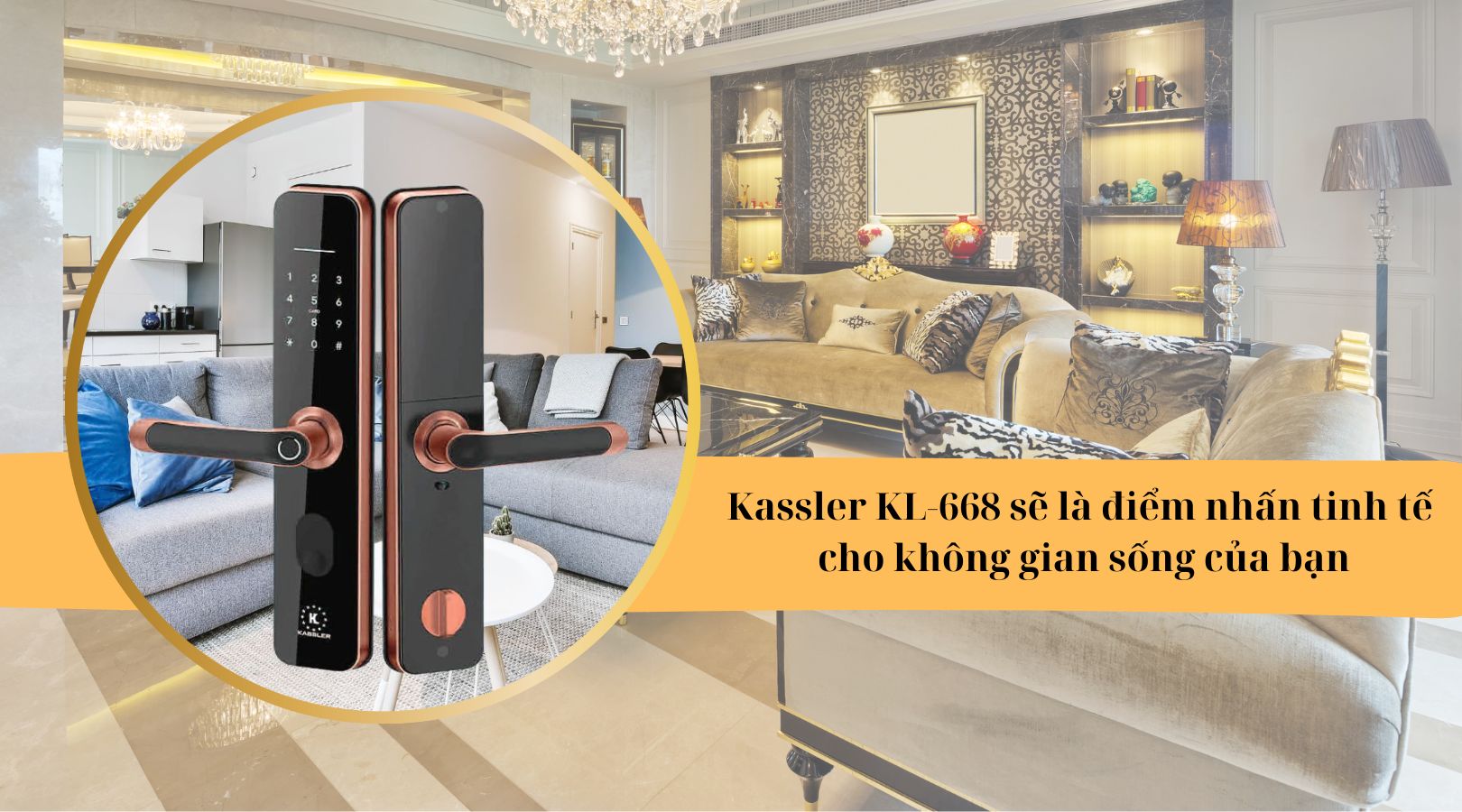 Đặc điểm nổi bật của khóa vân tay Kassler KL-668 Red Bronze APP