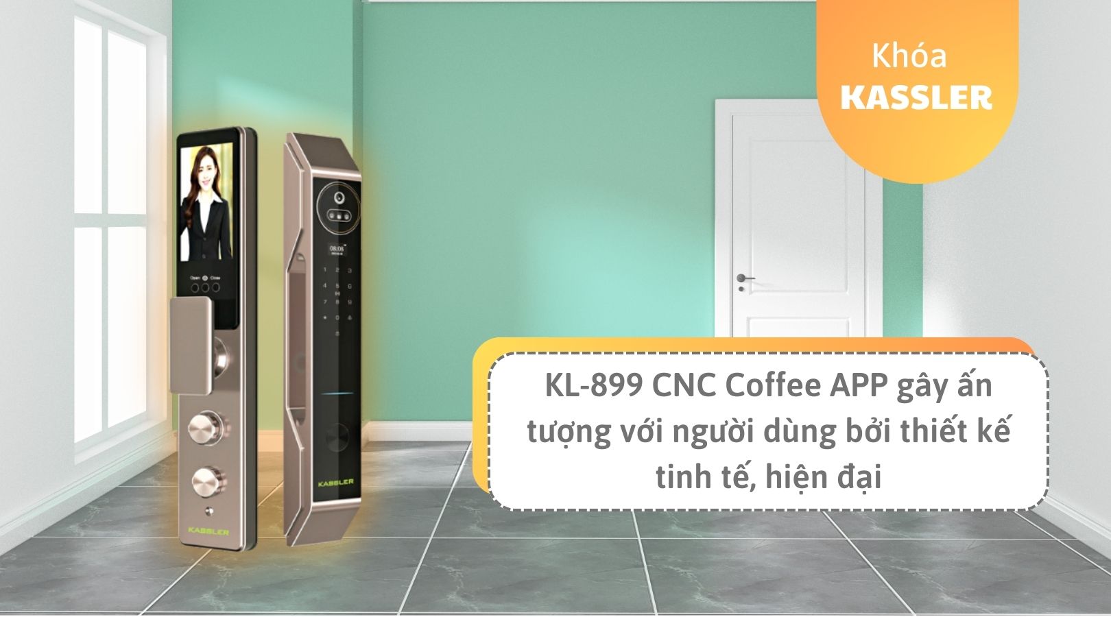 Cấu tạo của khóa điện tử Kassler KL-899 CNC Coffee APP