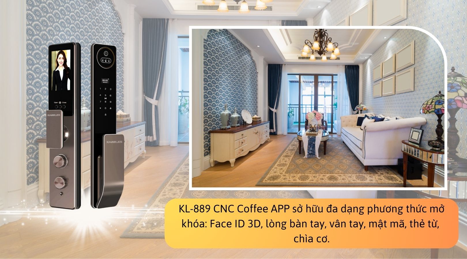 Phương thức mở khóa của Kassler KL-889 CNC Coffee APP