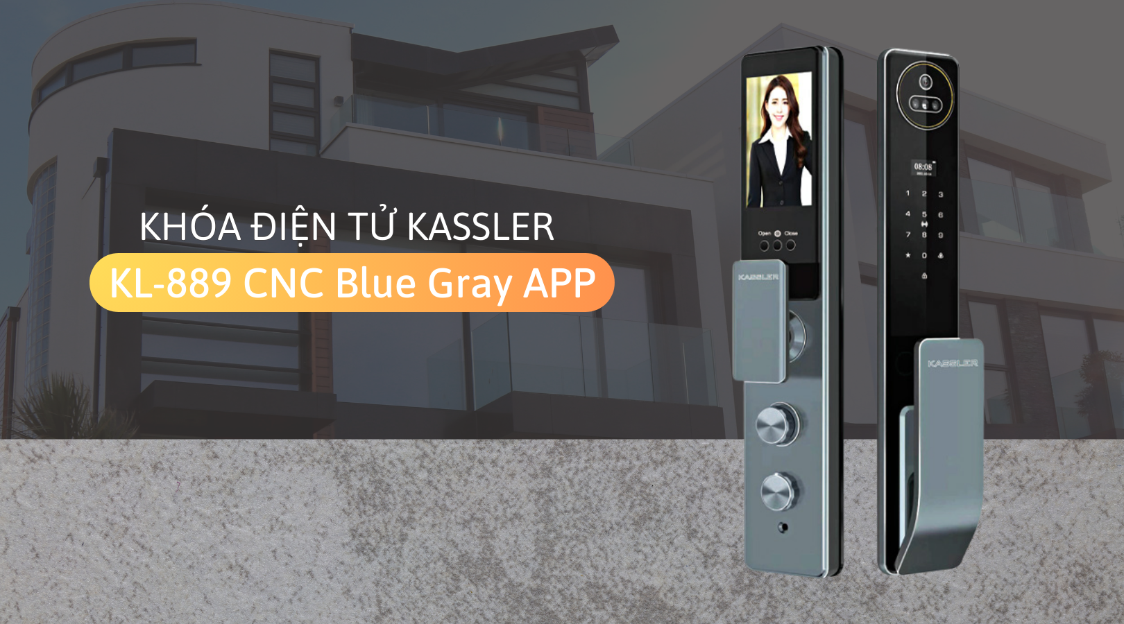 Phương thức mở khóa của Kassler KL-889 CNC Blue Gray APP