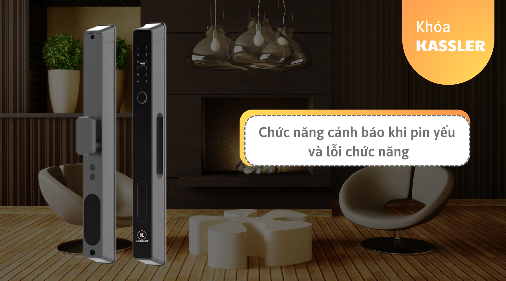 Chức năng cảnh báo khi pin yếu và lỗi chức năng