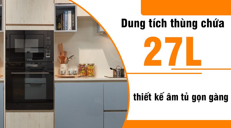 Dung tích chứa 72 lít - Lò vi sóng Malloca MW-927BG - Đen