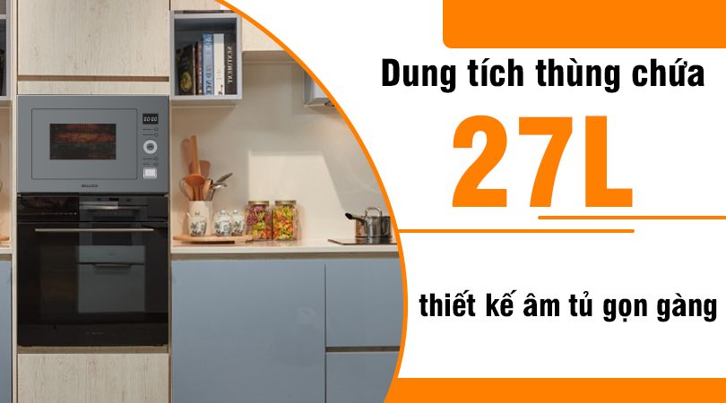 Dung tích 27 lít tiện lợi 