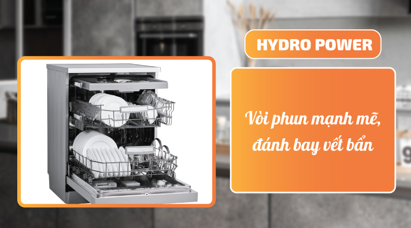 Máy rửa chén Malloca MDW14-S10TFT - Hydro power