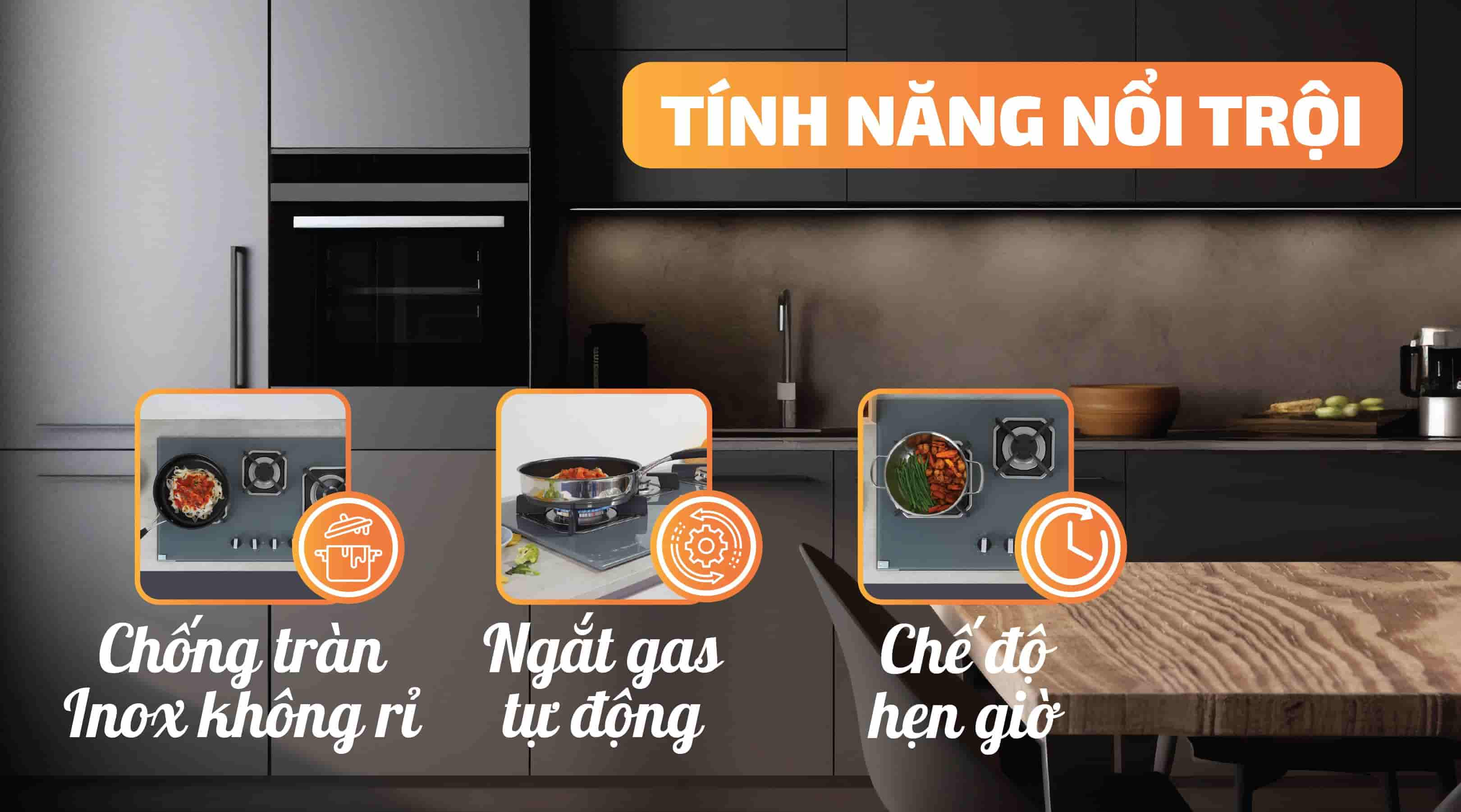 Bếp 3 gas Malloca AS 9603DG - Tính năng nổi trội