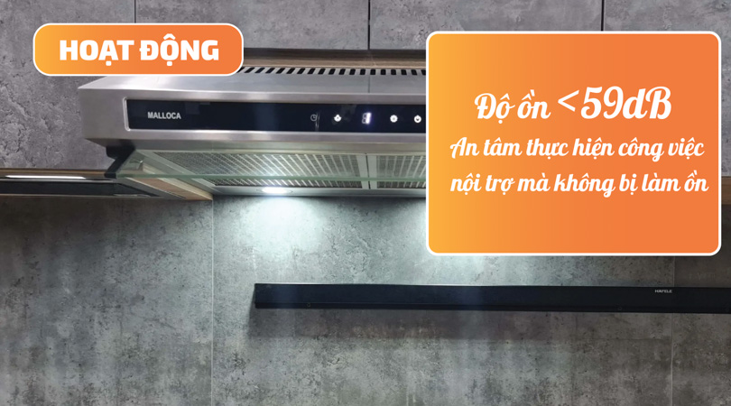 Máy hút mùi âm tủ Malloca H342.9 TC - Độ ồn thấp