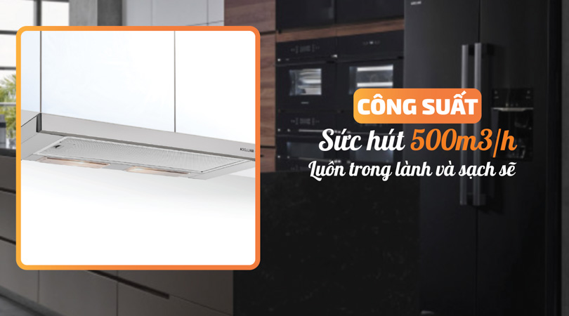 Công suất máy hút mùi âm tủ Malloca K1507