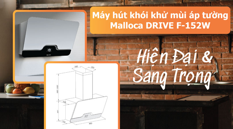 Malloca DRIVE F-152W Thiết kế hiện đại và sang trọng