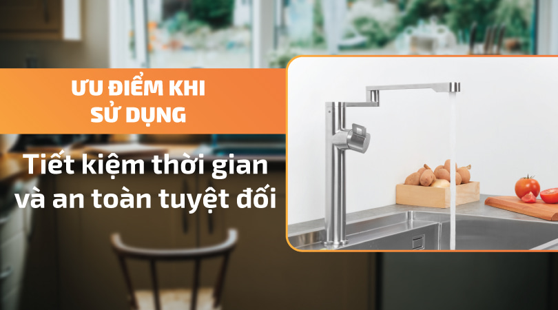Vòi rửa chén Malloca Inox K060-S - Tiết kiệm và an toàn tuyệt đối