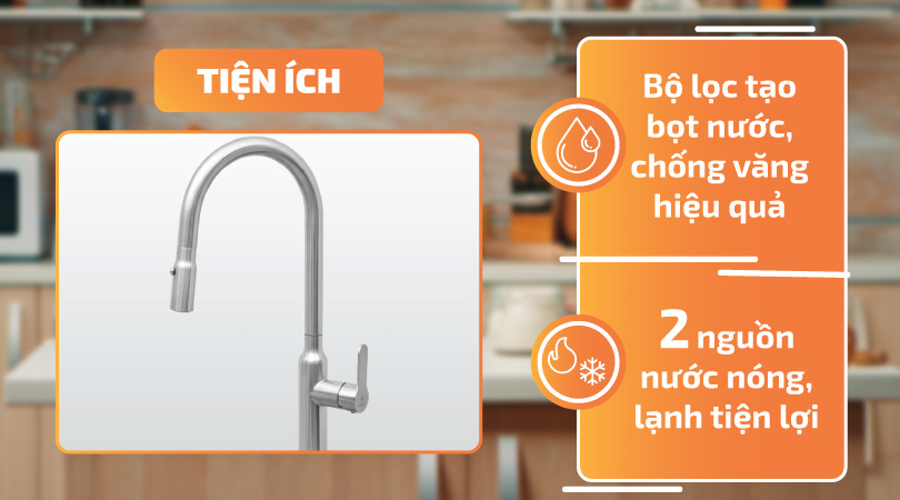 K046-S có Đầu Vòi Chống Bắn Nước