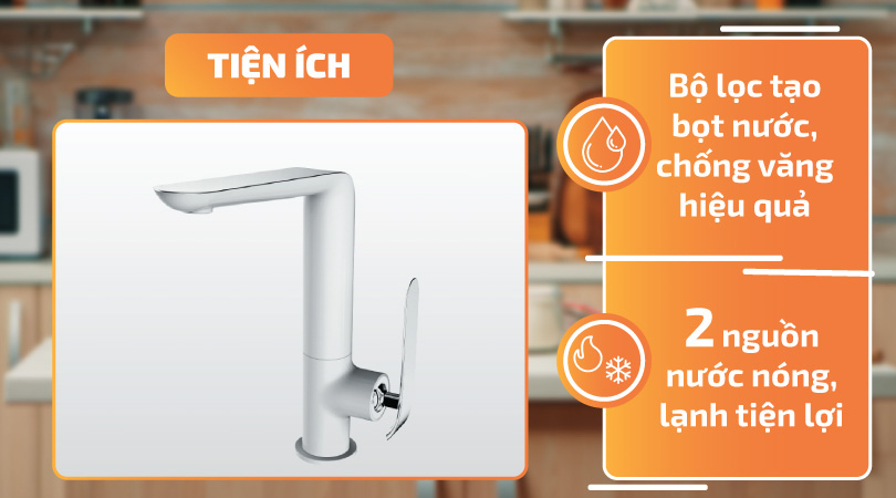 Vòi rửa chén Malloca K275C tiện ích