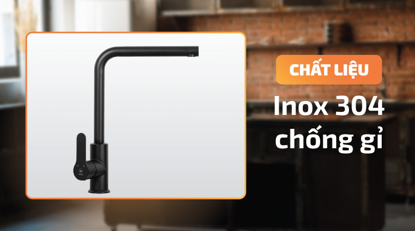 Vòi rửa chén Malloca K525B - Chất liệu Inox 304