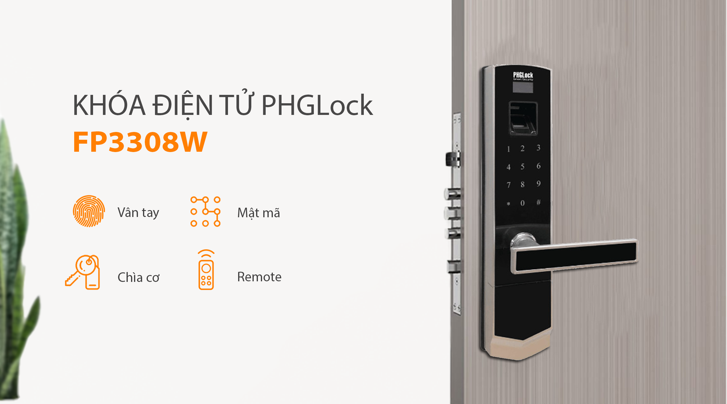 Phương thức mở khóa của PHGlock FP3308W