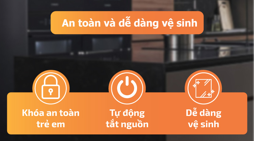An toàn và dễ vệ sinh -  Bosch HMH.PXE675DC1E - Series 8