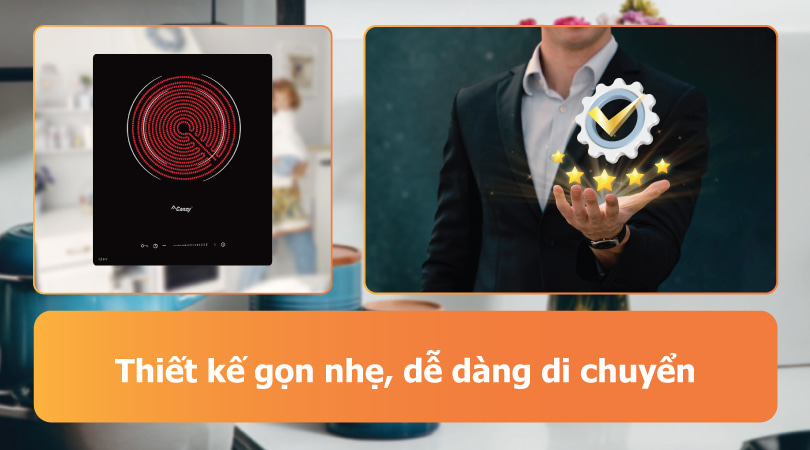 Bếp hồng ngoại đơn thiết kế gọn nhẹ - Thiên Kim Home