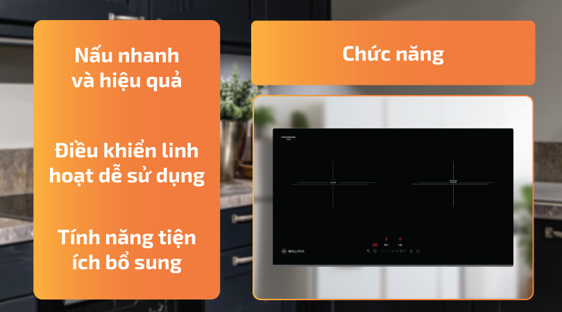 Chức năng bếp từ đôi - Thiên Kim Home