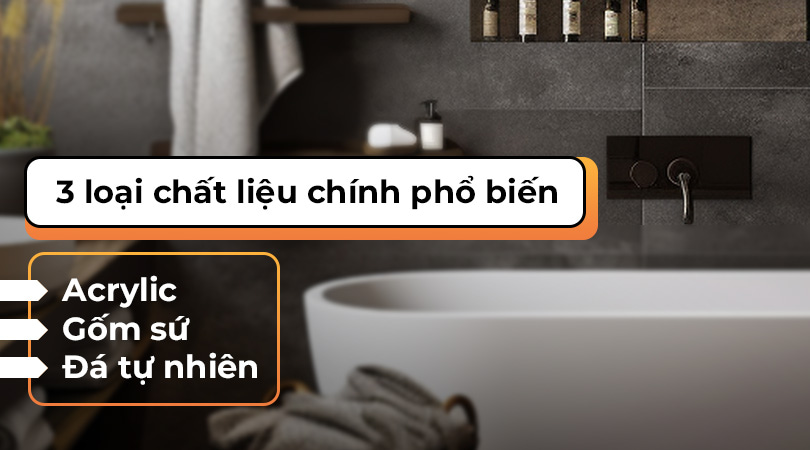 Bồn tắm âm chất liệu - Thiên Kim Home