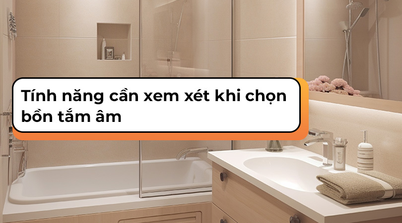 Bồn tắm âm tính năng cần xem xét khi chọn - Thiên Kim Home