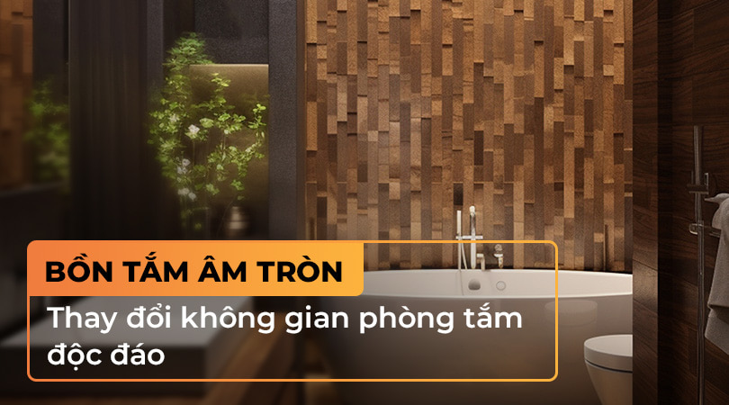 Bồn tắm âm tròn thay đổi không gian bồn tắm độc đáo - Thiên Kim Home