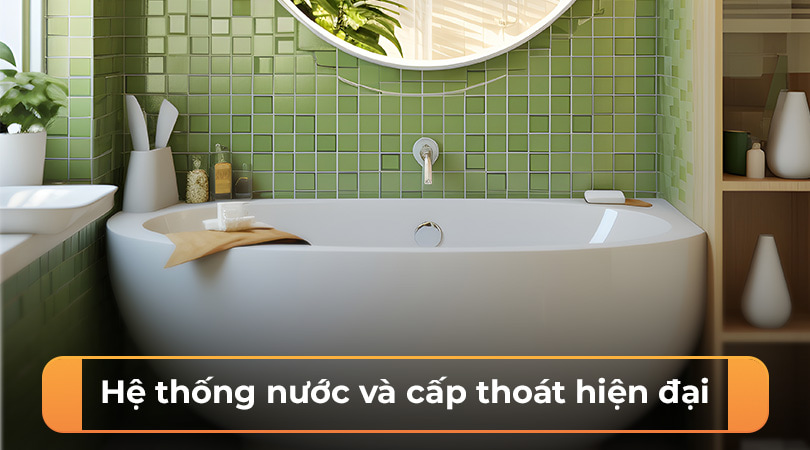 Bồn tắm Hafele hệ thống nước và cấp thoát hiện đại - Thiên Kim Home