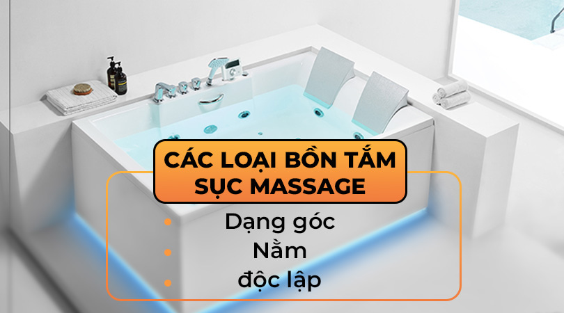 Các loại bồn tắm massage - Thiên Kim Home