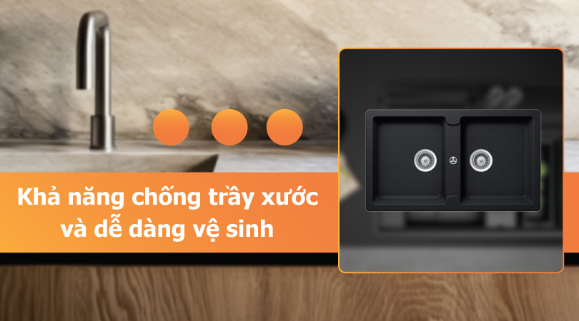 Tính năng của bồn rửa chén bằng đá