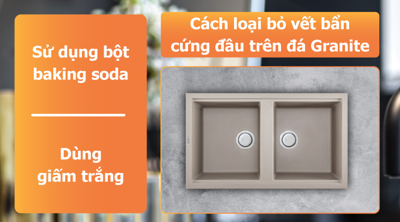 bảo dưỡng và vệ sinh bồn rửa chén bằng đá