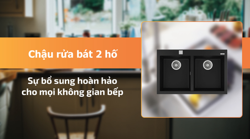 Lợi ích của việc sử dụng chậu rửa bát 2 hố