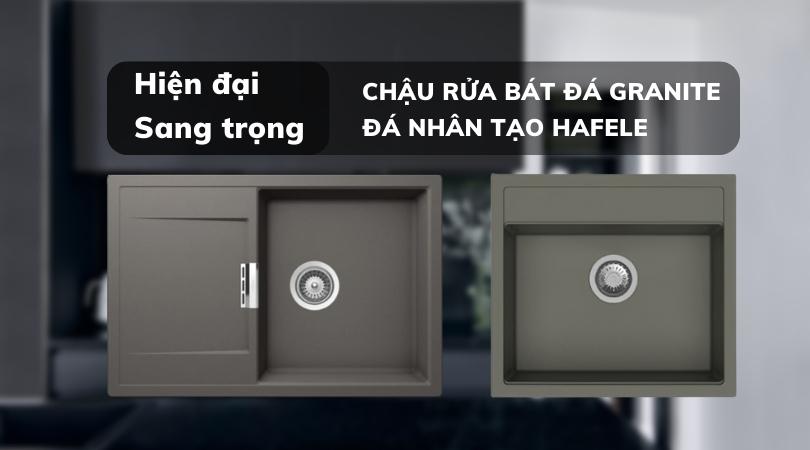 Chậu rửa bát đá Granite - đá nhân tạo Hafele
