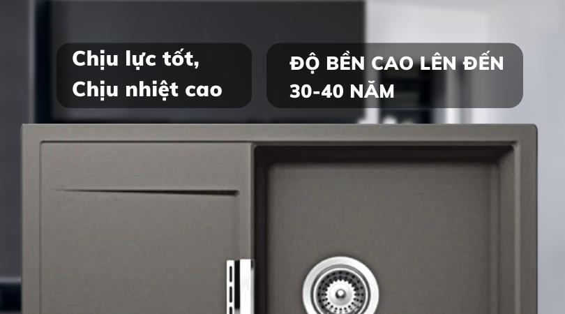 Chậu rửa bát đá Granite - đá nhân tạo Hafele độ bền cao