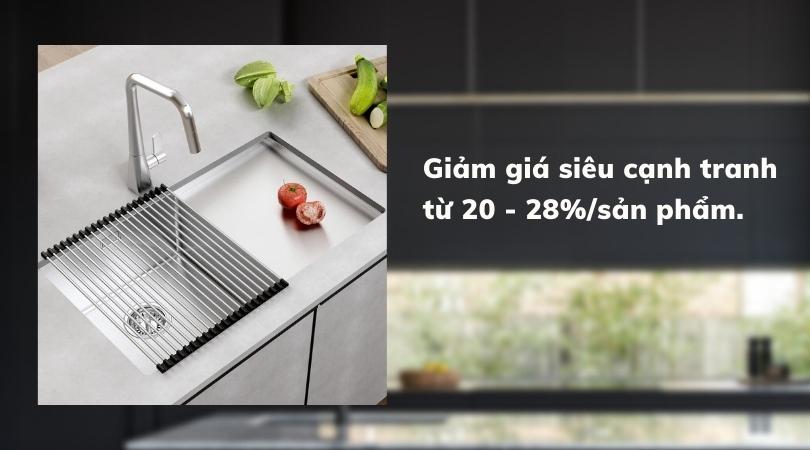 Ưu đãi cho khách hàng mua chậu rửa chén Hafele 