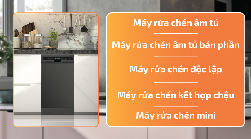 Các loại máy rửa chén bát - Thiên Kim Home
