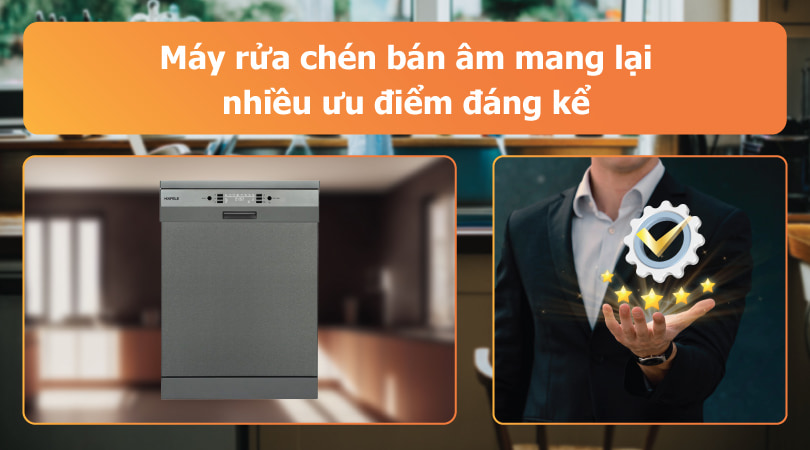 Máy rửa chén bán âm - Thiên Kim Home