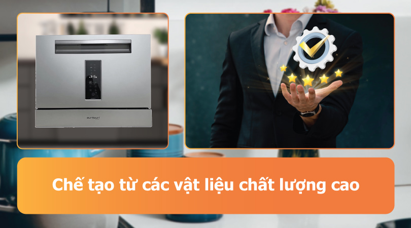 Máy rửa chén Eurosun chế tạo từ các vật liệu chất lượng cao - Thiên Kim Home