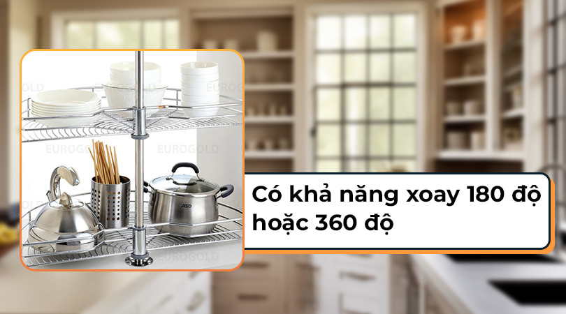 Mâm xoay - Có khả năng xoay hơn 180 độ
