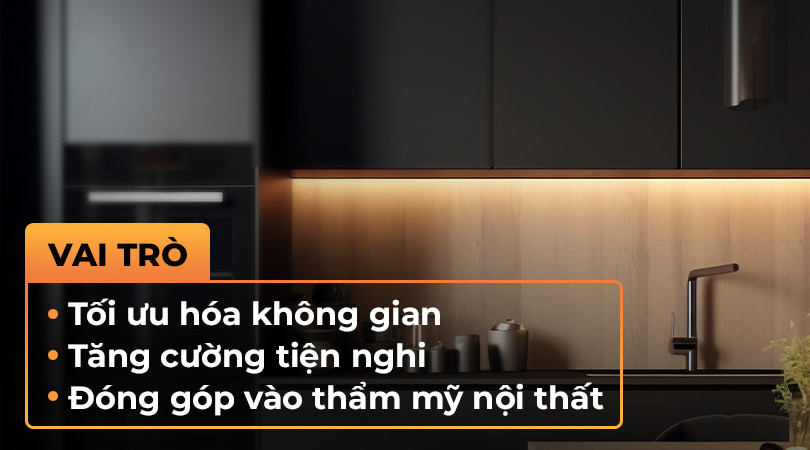 Vai trò tay nâng tủ bếp