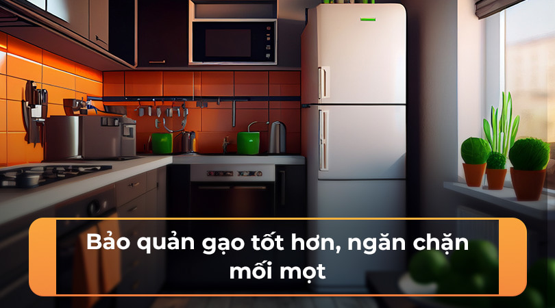 Thùng gạo âm tủ - Bảo quản gạo tốt