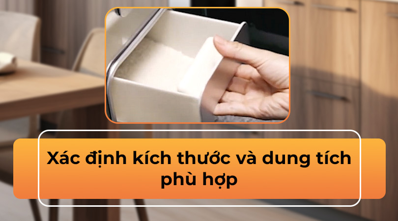 Thùng gạo âm tủ - Xác định kích thước và dung tích