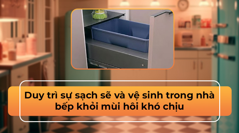 Lợi ích của việc sử dụng thùng rác gắn tủ bếp
